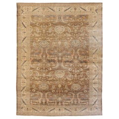 Afghanistan Sultanabad Over Size Rug Circa 1990 - Wool Brown Ivory - 92503