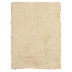 Afghanistan Moroccan Area Rugs Circa 1990 - Wool Ivory Design - 92505