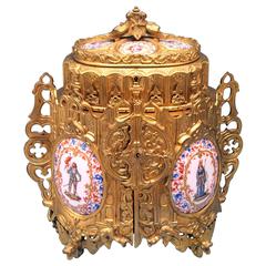 19th Century Antique French Bronze Doré Jewelry Box
