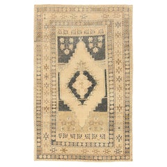 Tappeto Anatoly Small Turchia 1940 circa - Lana Nero Avorio - 92530