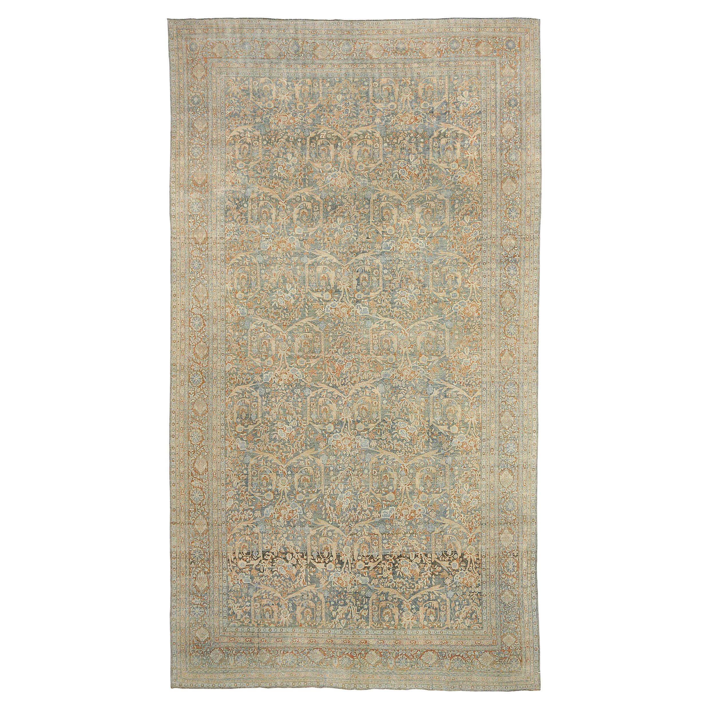 Tappeti persiani Tabriz Circa 1910 - Lana blu avorio rosso - 92544