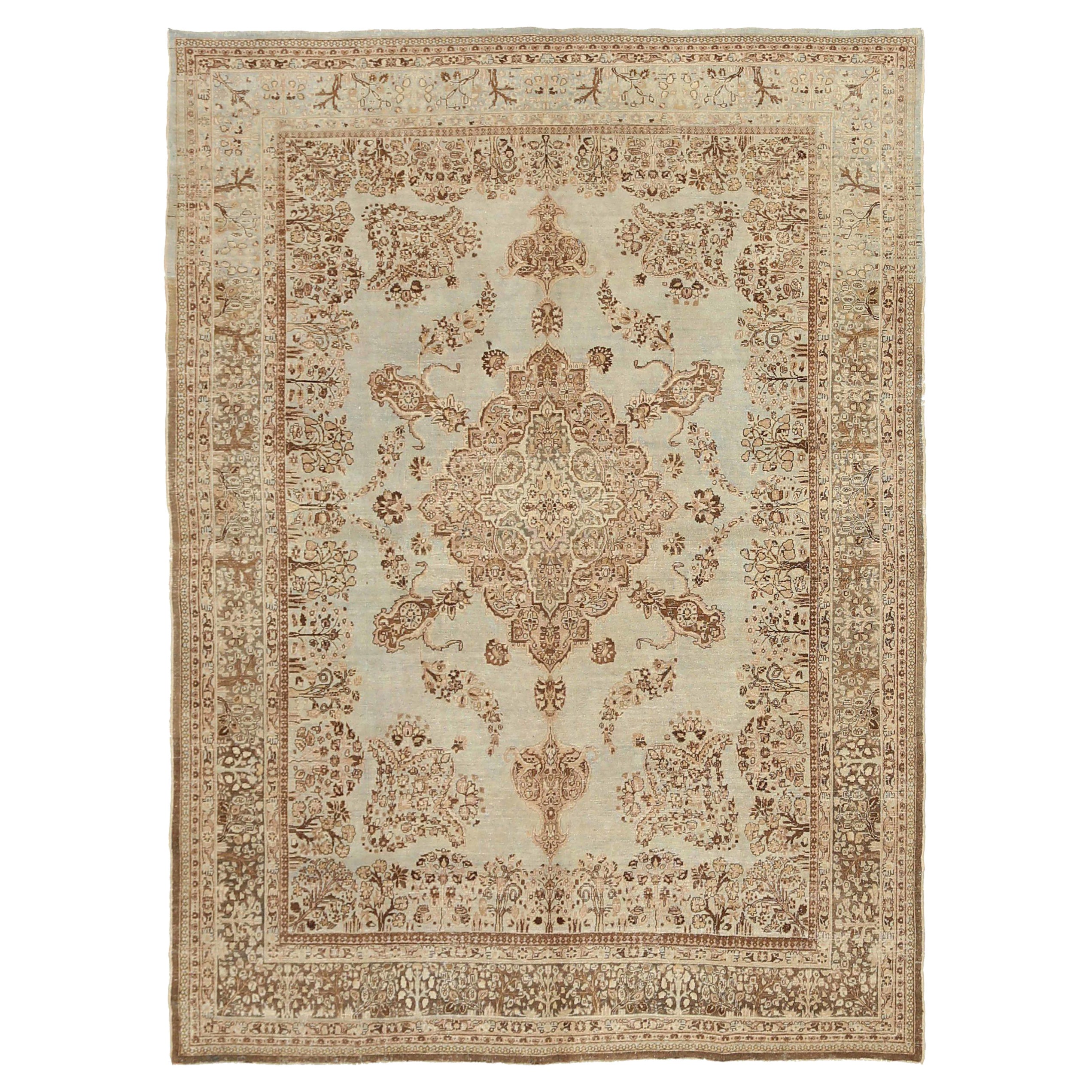 Tappeti persiani Tabriz Circa 1910 - Lana Marrone Avorio Design - 92549
