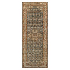 Persische Malayer-Teppiche Circa 1880 - Wolle Elfenbein Marineblau Blau Rot Design - 92552
