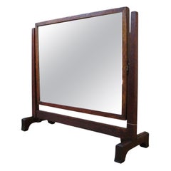 Antique ARTS & CRAFTS Shaving Mirror MISSION Oak Stickley Era - W1422