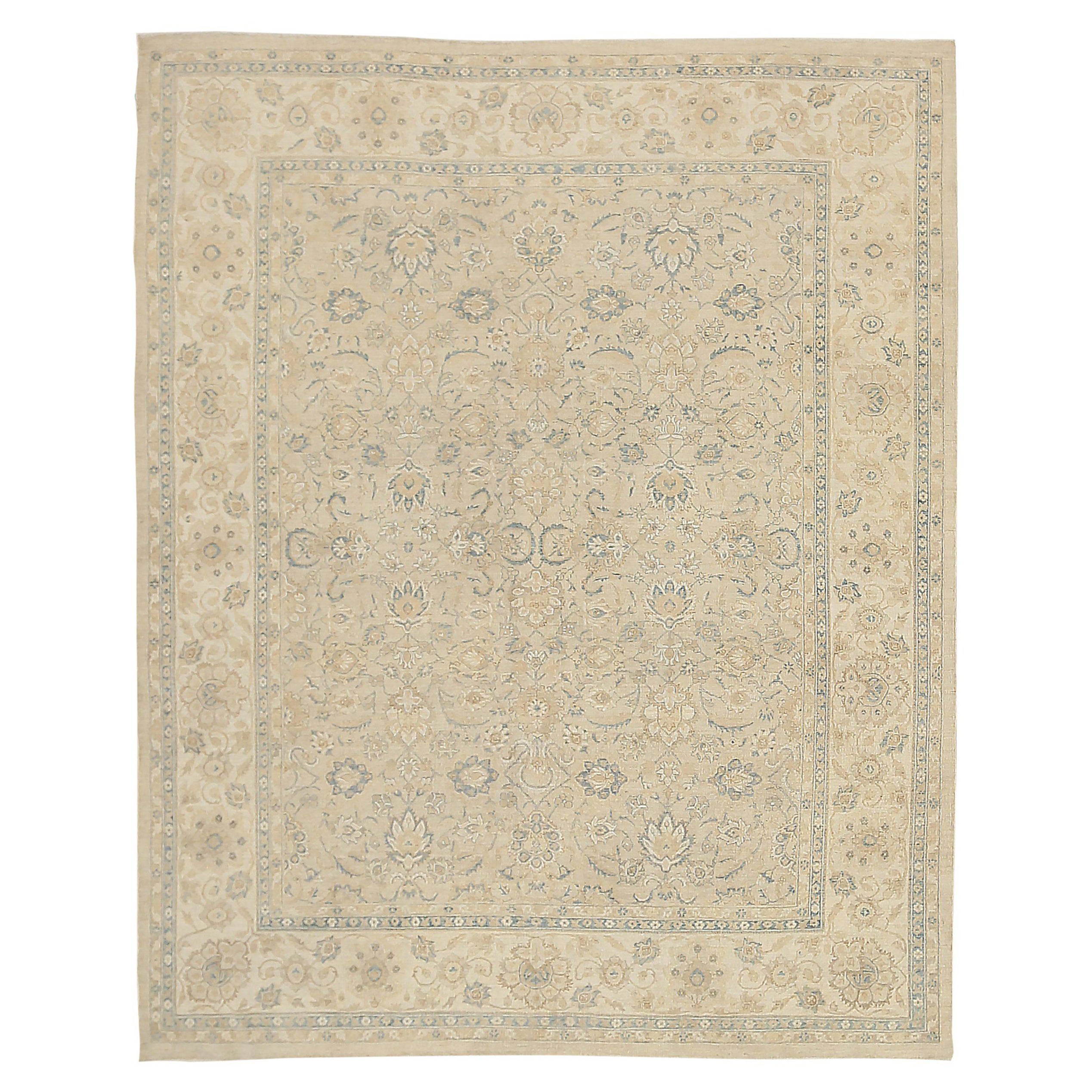 Tappeti dell'Afghanistan Tabriz Circa 1990 - Lana Avorio Taupe Design - 92561