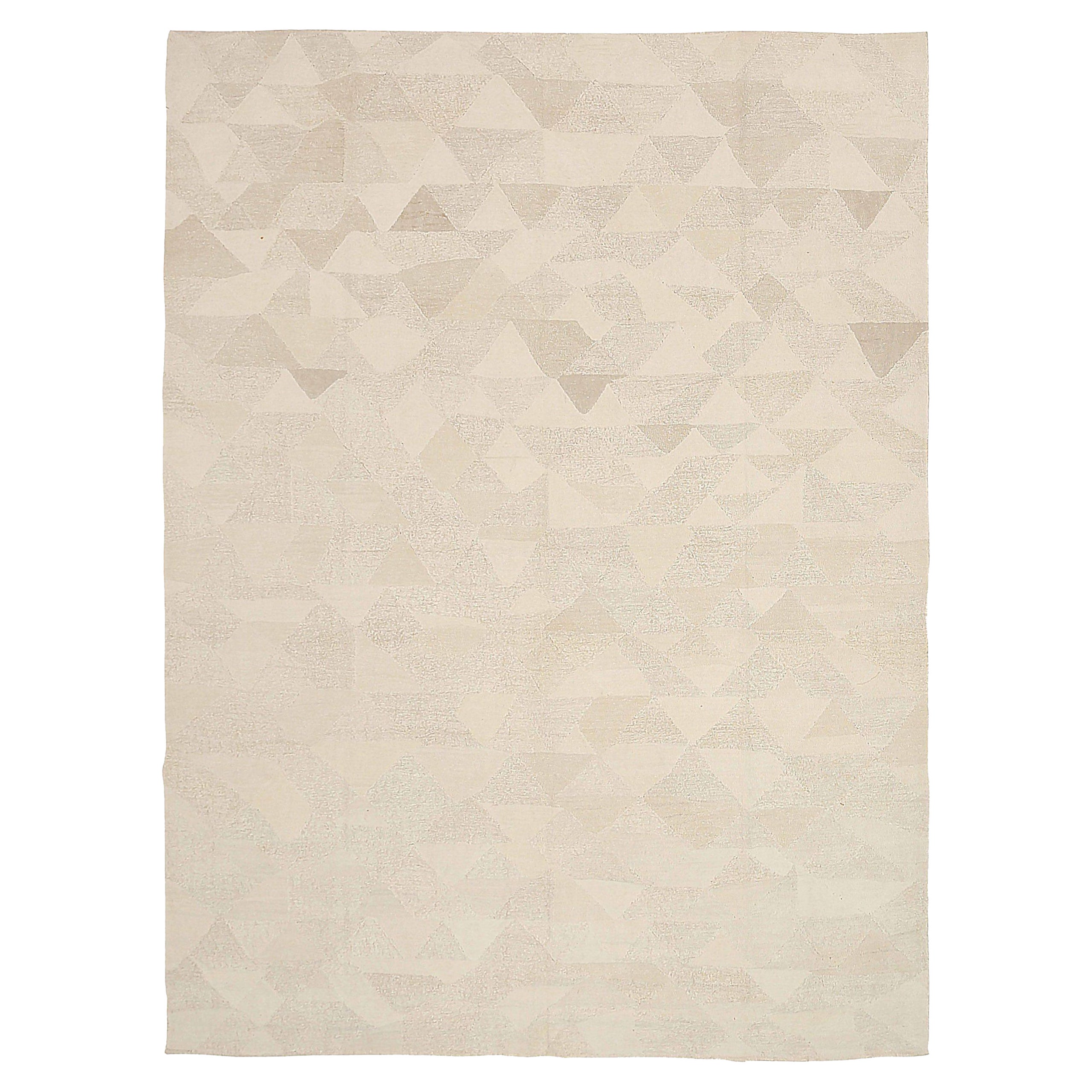 Afghanistan-Kelim-Teppiche Circa 1990 - Wolle Elfenbein Design - 92499