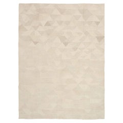 Afghanistan Kilim Area Rugs Circa 1990 - Wool Ivory Design - 92499