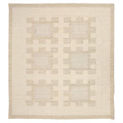 Tappeto scandinavo Afghanistan Over Size Circa 1990 - Lana Blu Taupe - 92584