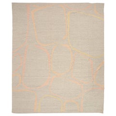 Afghanistan Scandinavian Over Size Rug Circa 1990 - Wool Pink Yellow - 92597