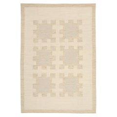 Alfombra Escandinava Afgana Circa 1990 - Lana Gris Topo - 92600