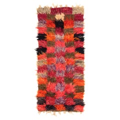 Tappeto Afghanistan Tulu Piccolo Circa 1990 - Lana Verde Arancione Rosa Rosso Purpel- 92618