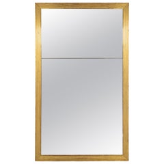 Antique miroir monumental français à panneaux de menuiserie