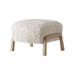 Puf ATD3 en piel de oveja Moonlight & Oak para &Tradición