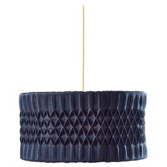 Pretty Denim Pleat Pendant Lamp by SKRYTA