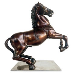 Miguel Ortiz Berrocal Bronze Horse Sculpture "Caballero Casinaide", Articulated