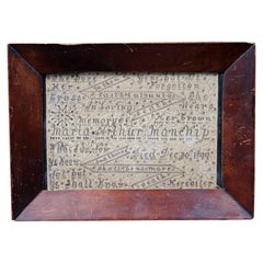 Late 19th C Memento Mori Calligraphy In memory of Maria Arthur Manchip Died 1899