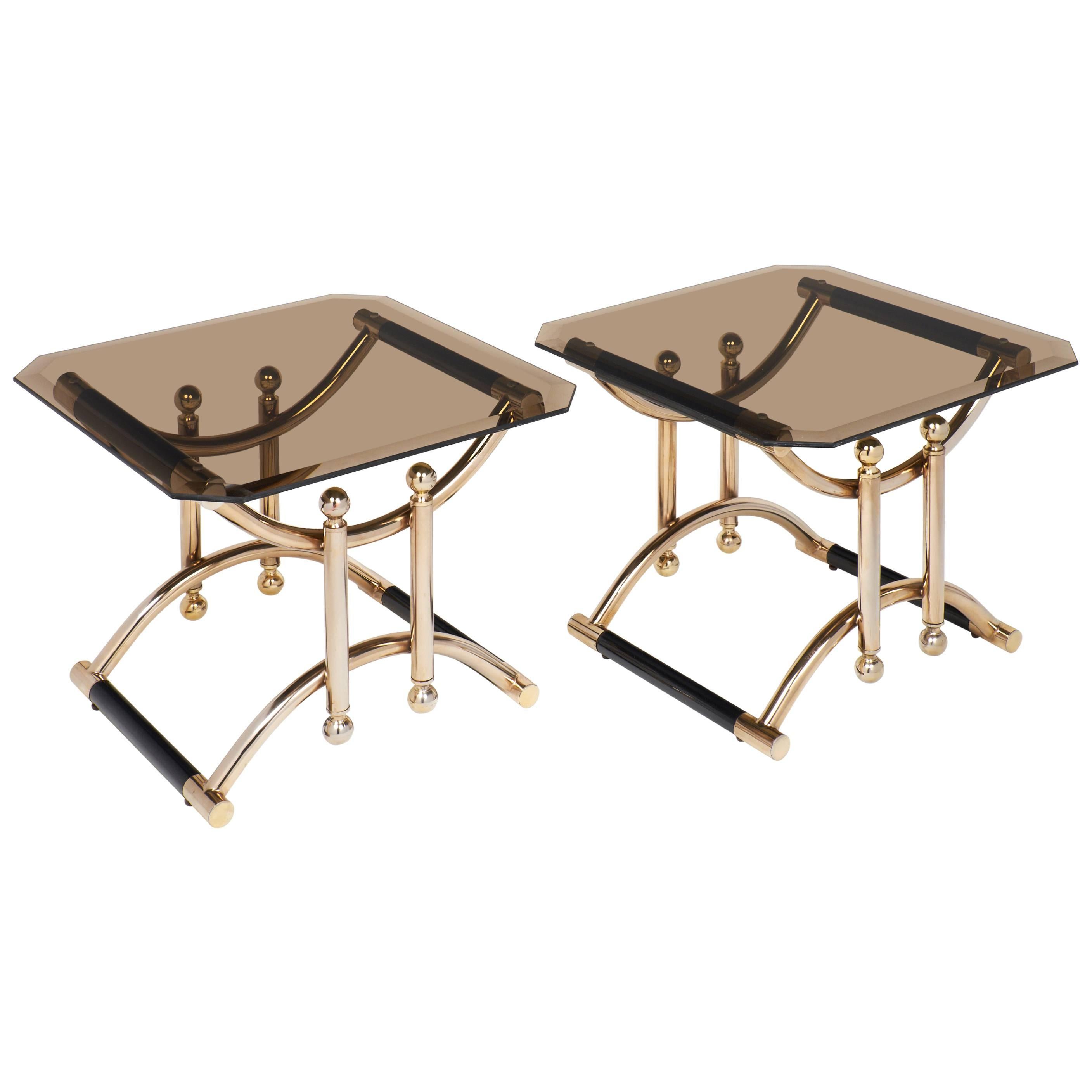 Pair of French Vintage Side Tables by Maison Lancel