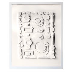 Collage de papel cortado blanco de Nurit Amdur, EE.UU., Contemporáneo