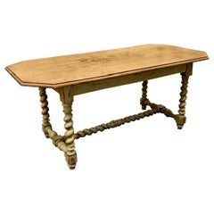 19th Century French Oak Barley Twist Dining Table