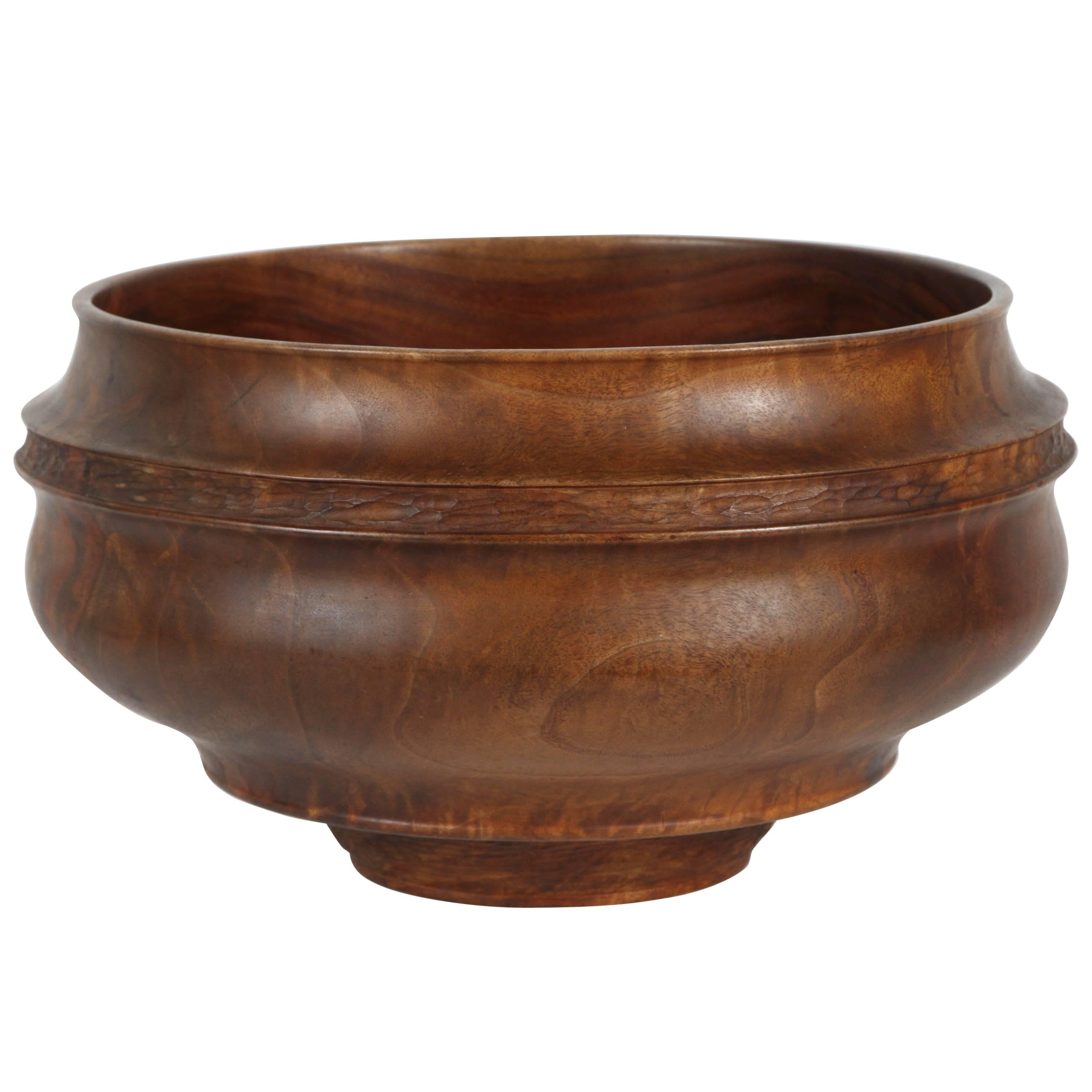 Large Donald Saxby Black Walnut Bowl For Sale