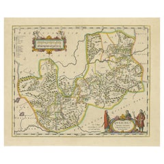 OriginaAntique 17th-Century Map of Guizhou Province, China – (Qveichev) by Blaeu