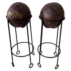 Stools Bar with Soccer Leather Balls Seat
