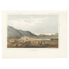 Lithographie teintée du Survey des chemins de fer du Pacifique, 1856