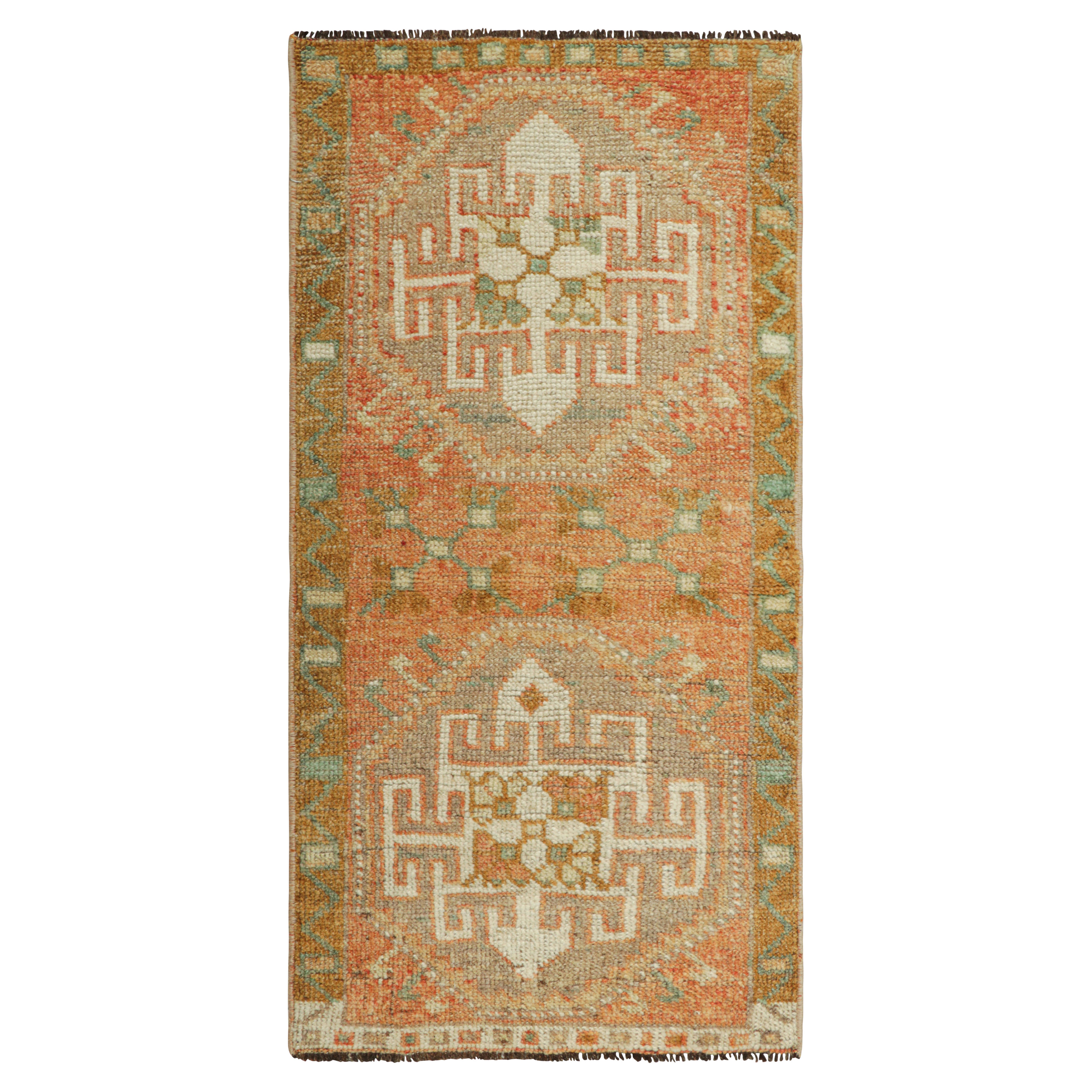 Vintage Turkish Rug in Pink and Cream with Floral Medallions  Rug & Kilim