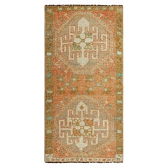 Vintage Turkish Rug in Pink and Cream with Floral Medallions  Rug & Kilim