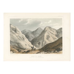 Des collines arrondies, entre le Creek d'Ocoya et la rivière Posuncula, Litho de 1856