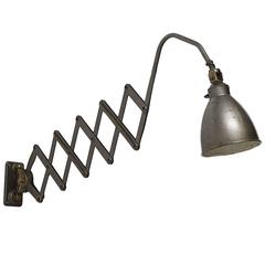 Vintage Industrial French Scissor Wall Lamp