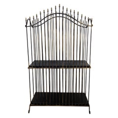 1960er Jahre Italienisch Mid-Century Messing Metall Magazin Rack Book Stand