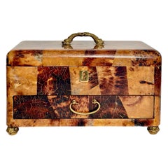 Vintage Maitland Smith Schildpatt und Messing Rechteckige Scharnierbox