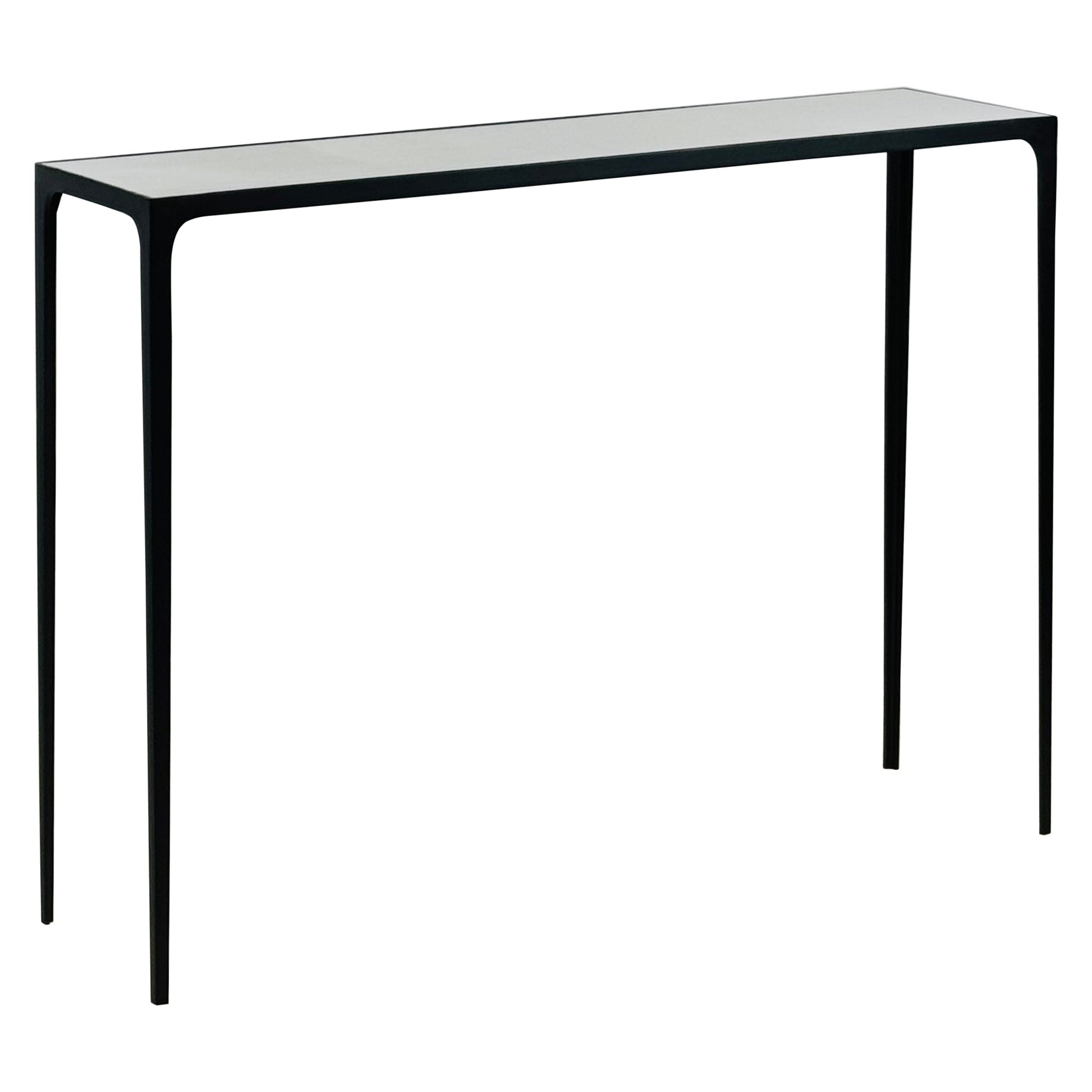 Schlanke Konsole 'Esquisse' aus Schmiedeeisen und Pergament von Design Frères