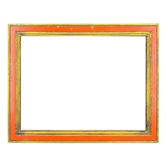 Italienisch Florentine Orange Gold vergoldet Holz Kunstrahmen CIRCA 1950's