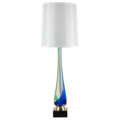 Monumental Murano glass lamp by Fulvio Bianconi for Venini