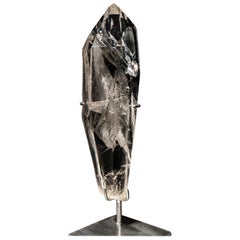 Water Clear Lemurian Quartz Point Carved from a AAA-Grade Natural Crystal Quartz