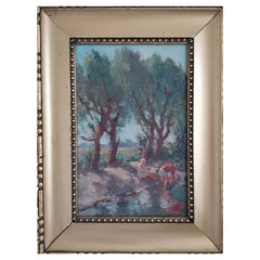 Dutch Landscape 1930s Oil on Canvas