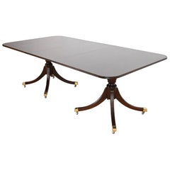 Mesa de Comedor Doble de Caoba Georgiana Charleston Histórica de Baker Furniture