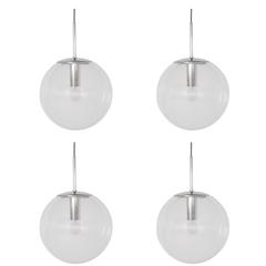 Four Large Glashütte Limburg Globe Pendants 6