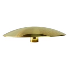 Florian Schulz SELA 55 Vintage Modernist Brass Ceiling Flush Mount Light 1970s