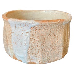 Japanese Asian Antique Shino Yaki Ware Studio Pottery Wabi-Sabi Chawan Tea Bowl