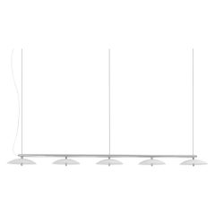 Signal Linear Pendelleuchte, von Souda, Extra lang, Weiß & Nickel, auf Bestellung gefertigt