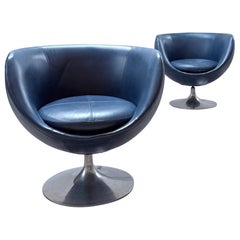 2er Set Pierre Guariche für Meurop „Crocus Ball Chair“ Tulip, Belgien 1960er