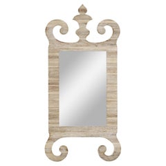 Whitewash Classic Scroll Mirror