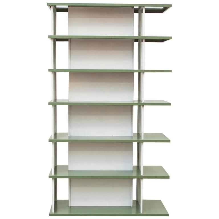 Rare Wim Rietveld Enameled Metal Bookshelf at 1stDibs