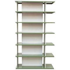 Seltenes Bücherregal von Wim Rietveld aus emailliertem Metall