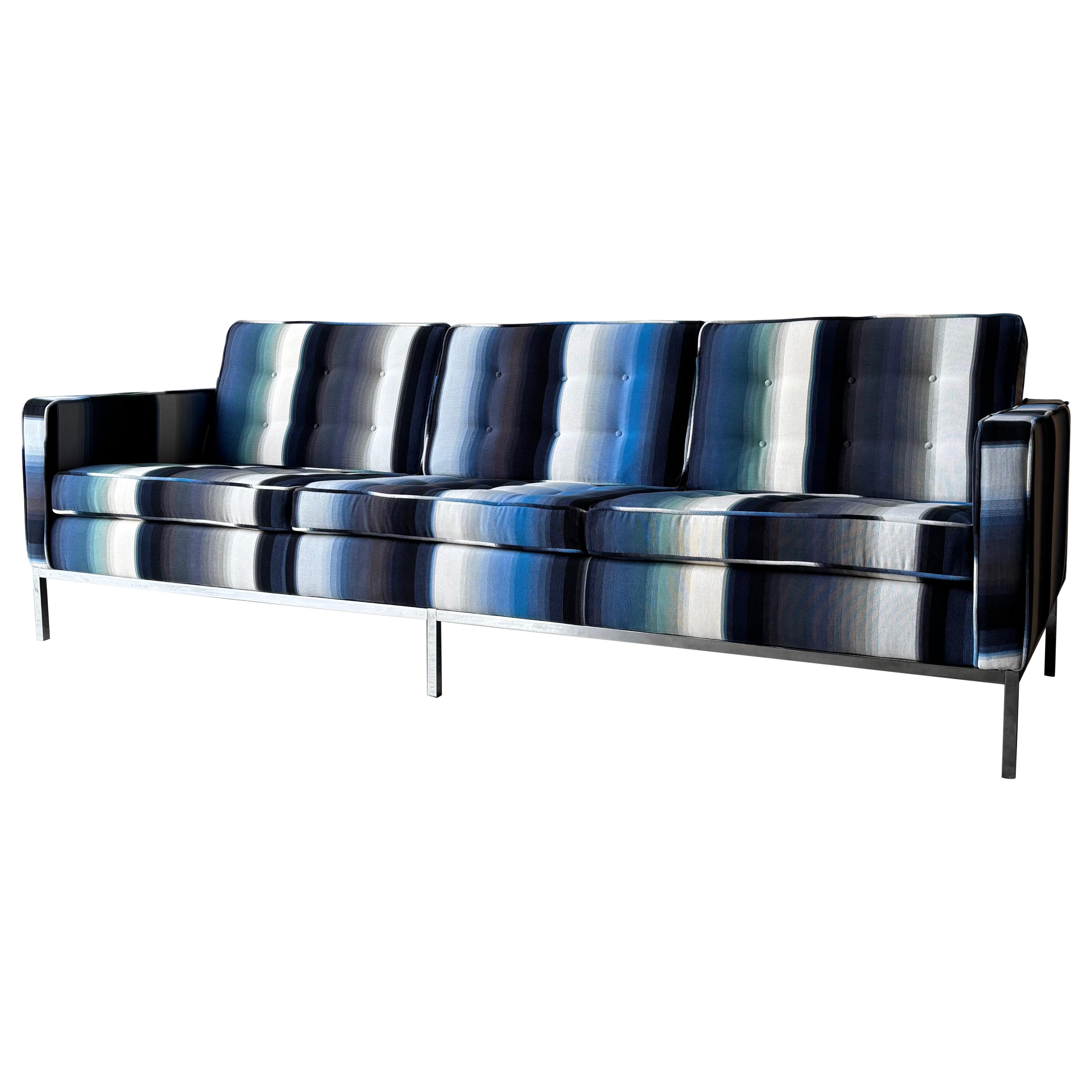 Early Florence Knoll Relaxed Sofa with Paul Smith Maharam Upholstery