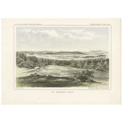 Vista expansiva del gran valle de Blackfoot - Litografía de la frontera americana, 1856