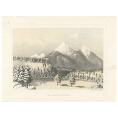 La montaña nevada de San Francisco en el corazón de Arizona - Litografía tintada, 1856